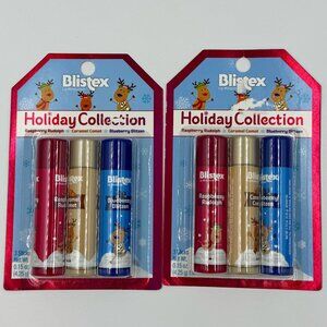 Lot of 6 Blistex Holiday Collection Lip Balms